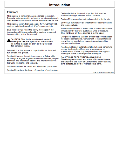 John Deere 6068 4-Valve Diesel Engine - Level 25 ECU Repair Manual (CTM139019) - Image 2