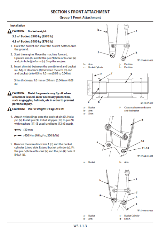 Hitachi ZX870-5G Excavator Service Repair Manual - Image 4