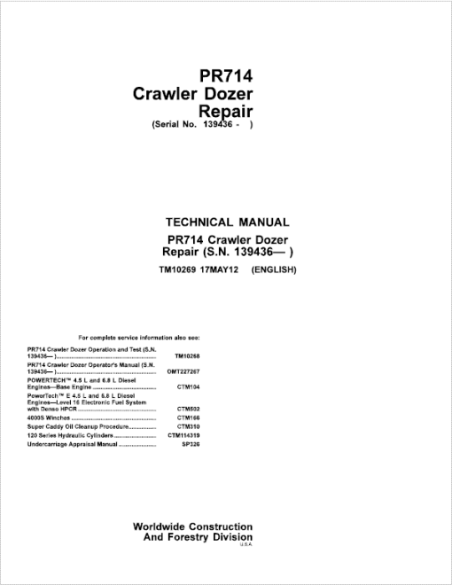 Liebherr PR 714 Crawler Dozer Repair Service Manual - Image 5