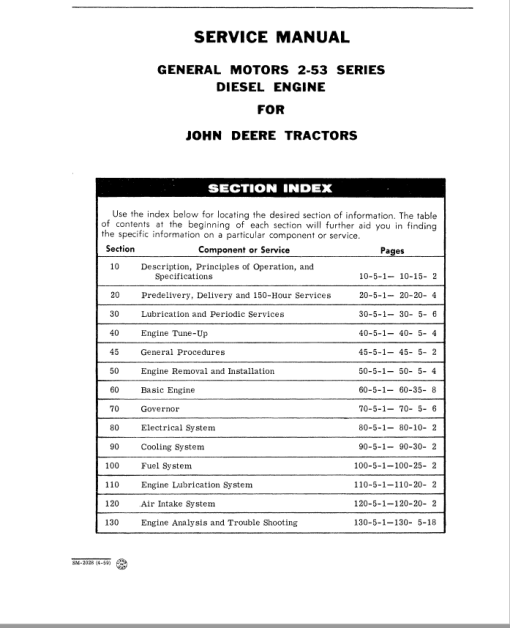 John Deere General Motors 2-53 Series Diesel Engine Repair Manual (CTM2028) - Image 2