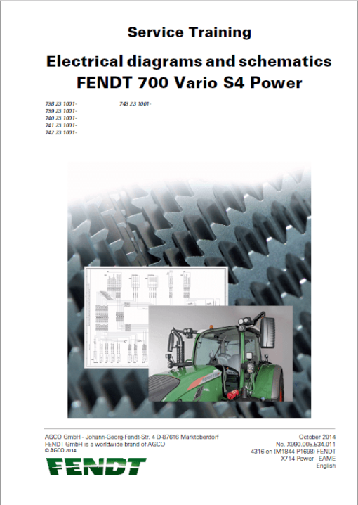 Fendt 714, 716, 718, 720, 722, 724 Vario S4 Tractors Workshop Repair Manual - Image 3