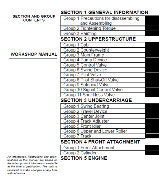 Hitachi ZX800 ZAXIS Excavator Service Repair Manual - Image 4