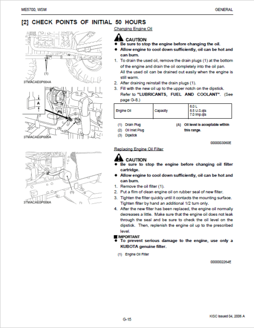 Kubota ME5700 Tractor Workshop Service Manual - Image 2