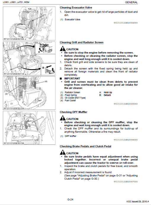 Kubota L3301, L3901, L4701 Tractor Workshop Service Manual - Image 2