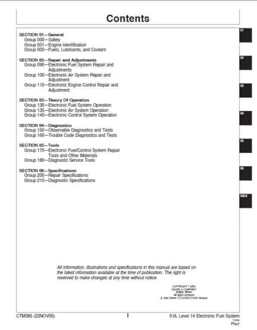 John Deere PowerTech Plus 9.0L Level 14 Electronic Fuel System with Denso HPCR Engine Manual (CTM385) - Image 2