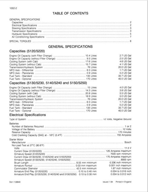 Case 5220, 5230, 5240, 5250 Maxxum Tractor Repair Service Manual - Image 2