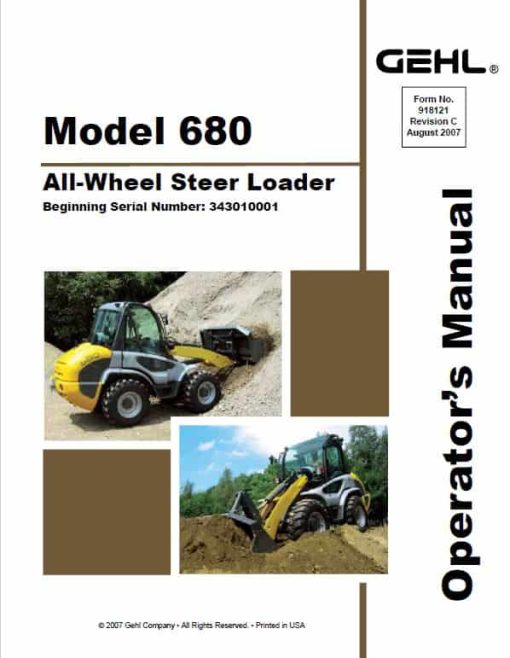 Gehl 680 Wheel Loader Repair Service Manual - Image 2