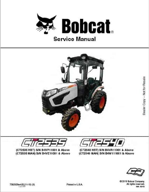 Bobcat CT2025, CT2035, CT2535, CT2540 Tractor Service Repair Manual - Image 2