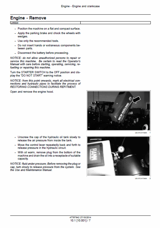 New Holland LM5020, LM5030 Tier 3 Telescopic Handler Service Manual - Image 2