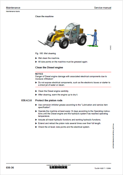 Liebherr TL436 Type 1620 Telescopic Handler Service Manual - Image 2