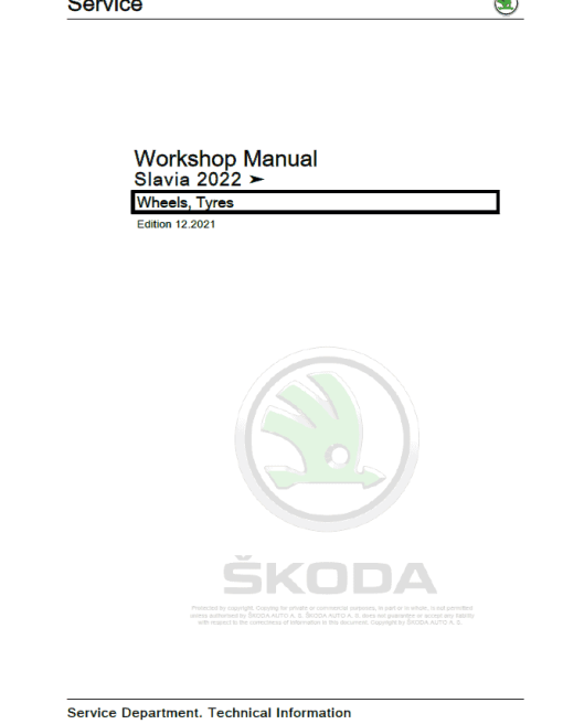 SKODA SLAVIA (PB) Repair Service Manual - Image 2