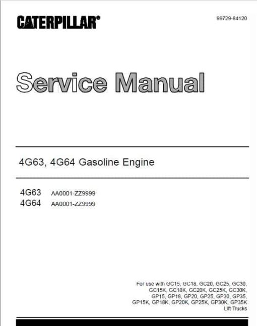 CAT GP15, GP18, GP20, GP25, GP30, GP35 Forklift Lift Truck Service Manual - Image 4