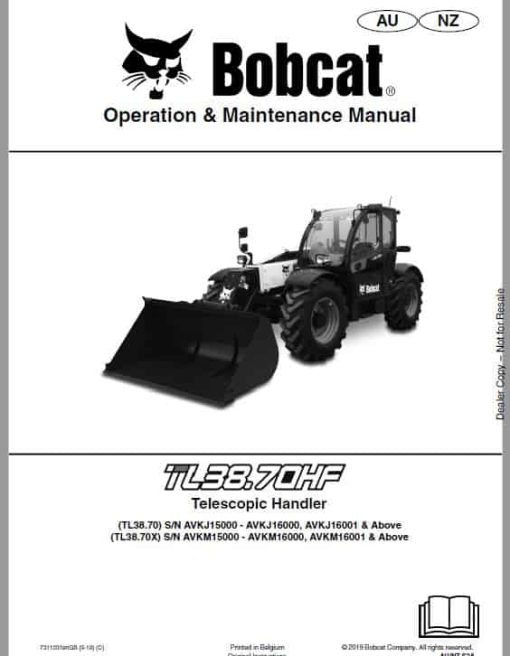 Bobcat TL38.70, TL38.70X versaHANDLER Telescopic Service Repair Manual - Image 2