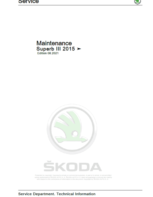 SKODA SUPERB III (3V) Repair Service Manual - Image 2