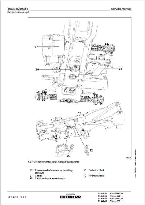 Liebherr TL435-10, TL435-13, TL442-13, TL445-10 Telescopic Handler Service Manual - Image 5