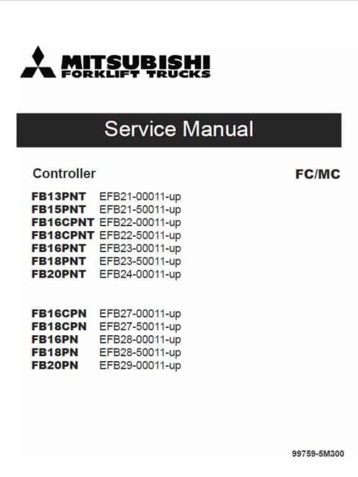 Mitsubishi FB16CPN, FB18CPN, FB16PN, FB18PN, FB20PN Forklift Service Manual - Image 2