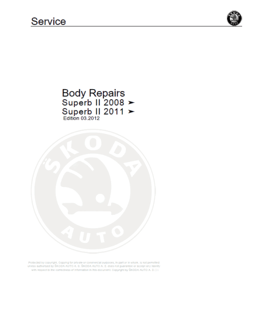 SKODA SUPERB II (3T, 3T0, 68, 37) Repair Service Manual - Image 2