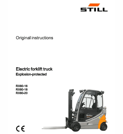 Still Electric Forklift Truck RX60: RX60-16, RX60-18, RX60-20 Repair Manual - Image 3