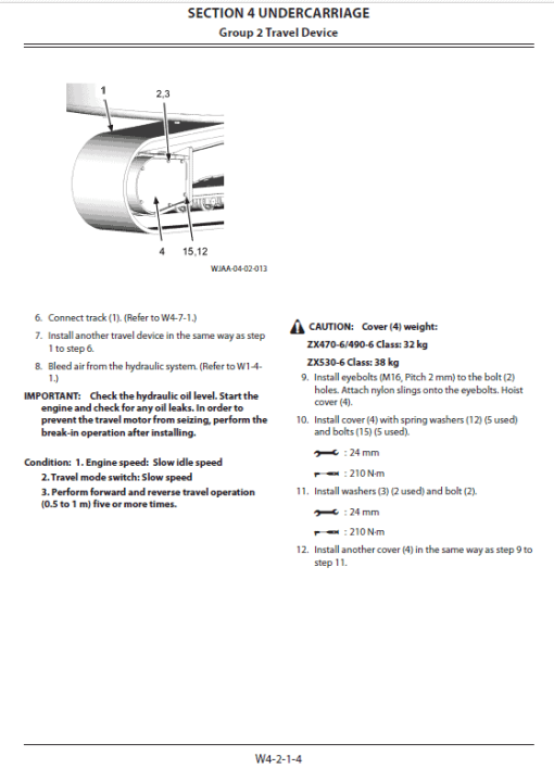 Hitachi ZX470-6, ZX490LCH-6 and ZX530LCH-6 Excavator Repair Manual - Image 4