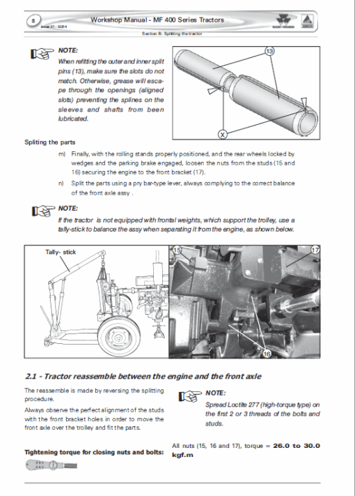 Massey Ferguson 451, 471, 481, 491, 492 Tractor Service Manual - Image 2