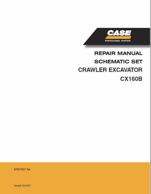 Case CX160B, CX180B Crawler Excavator Service Manual - Image 2