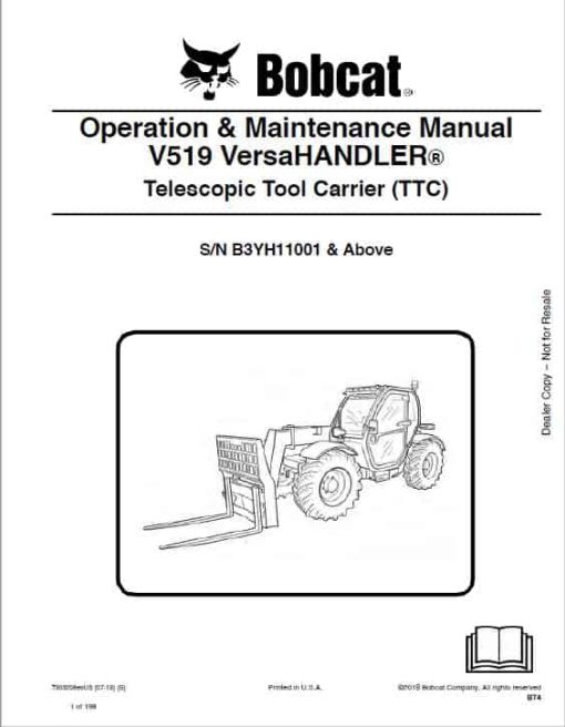 Bobcat V519 versaHANDLER Telescopic Service Repair Manual - Image 2