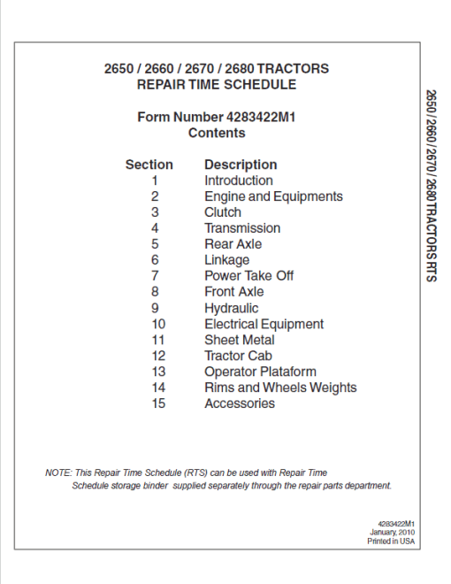 Massey Ferguson 2650, 2660, 2670, 2680 Tractor Service Manual - Image 2