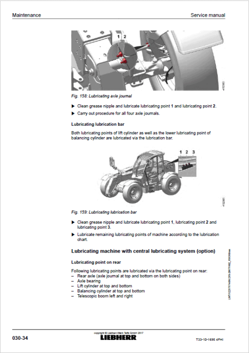 Liebherr T33-10 Telescopic Handler Service Manual - Image 2