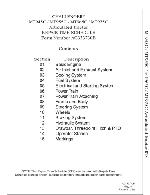 Challenger MT945C, MT955C, MT965C, MT975C Tractor Service Manual - Image 2