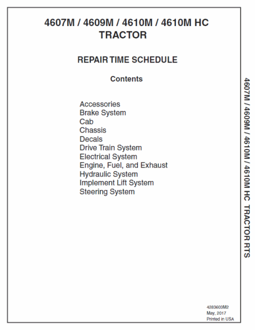 Massey Ferguson 4607M, 4609M, 4610M, 4610M HC Tractor Service Manual - Image 2