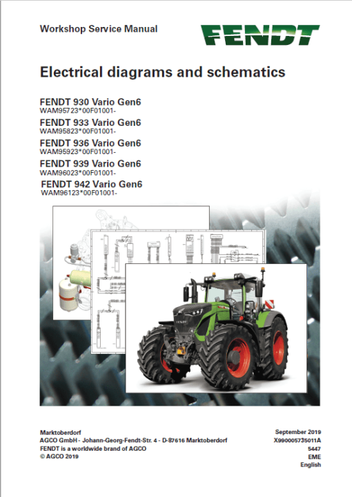 Fendt 930, 933, 936, 939, 942 Vario Gen6 Tractors Workshop Repair Manual - Image 2