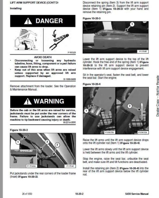 Bobcat S450 Skid-Steer Loader Service Repair Manual - Image 2