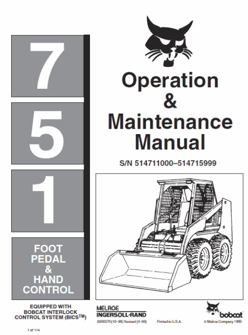 Bobcat 751 Skid-Steer Loader Service Manual - Image 3