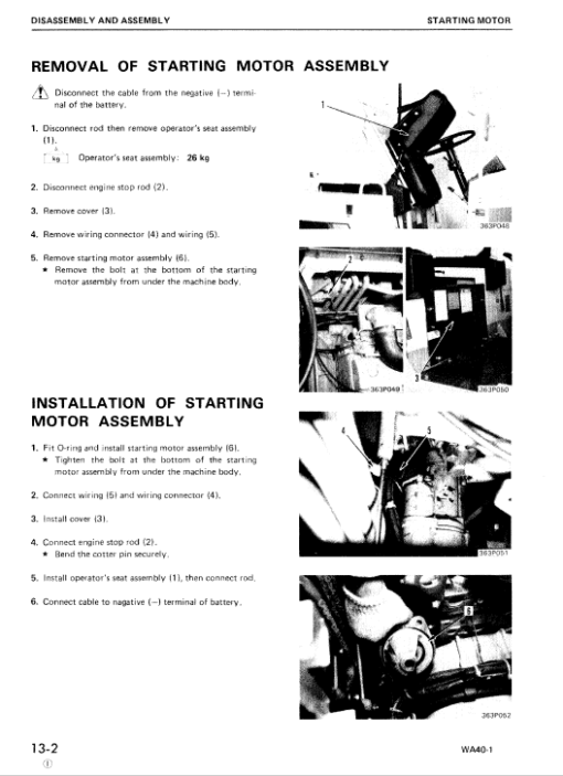 Komatsu WA40-1 Wheel Loader Service Manual - Image 2