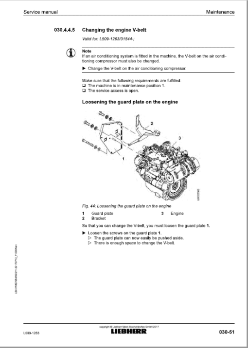 Liebherr L509 Type 1263 Wheel Loader Service Manual - Image 2