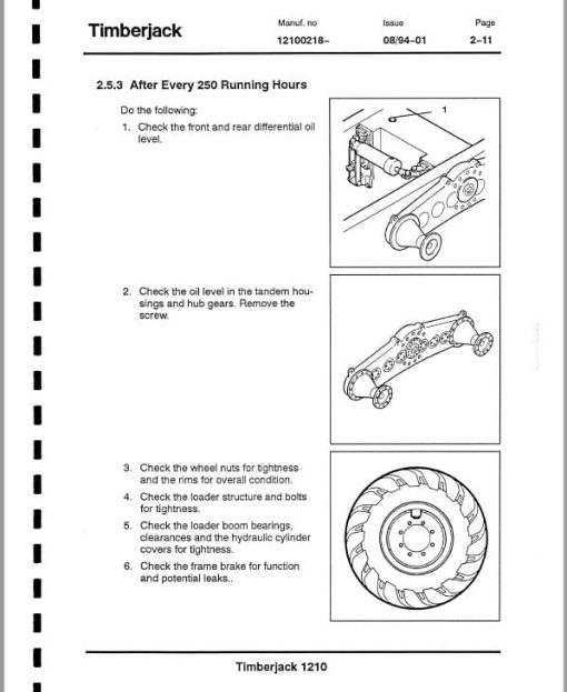 Timberjack 1210 Forwarder Service Repair Manual (12100218 and Up) - Image 2