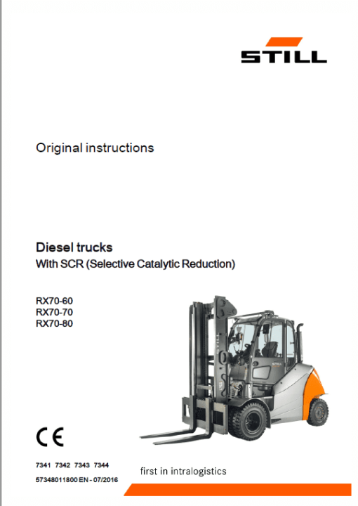 Still Electric Forklift Truck RX70: RX70-60, RX70-70, RX70-80 Repair Manual - Image 2