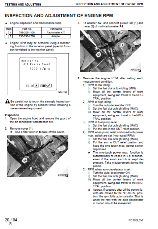 Komatsu PC160LC-7 Excavator Service Manual - Image 2