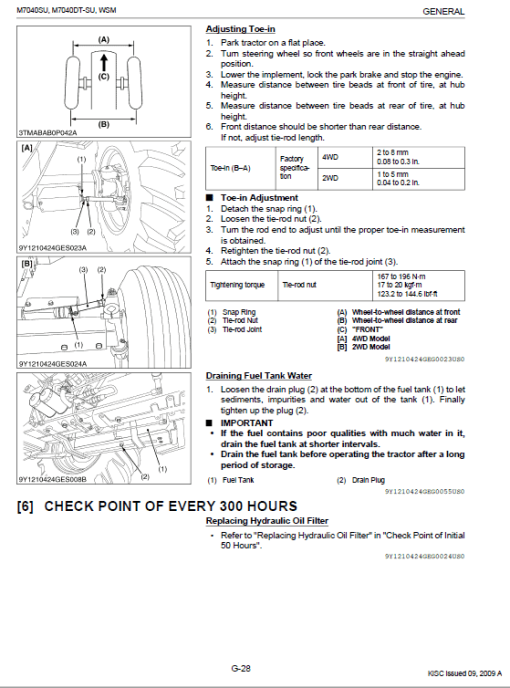 Kubota M7040SU Tractor Workshop Service Manual - Image 2