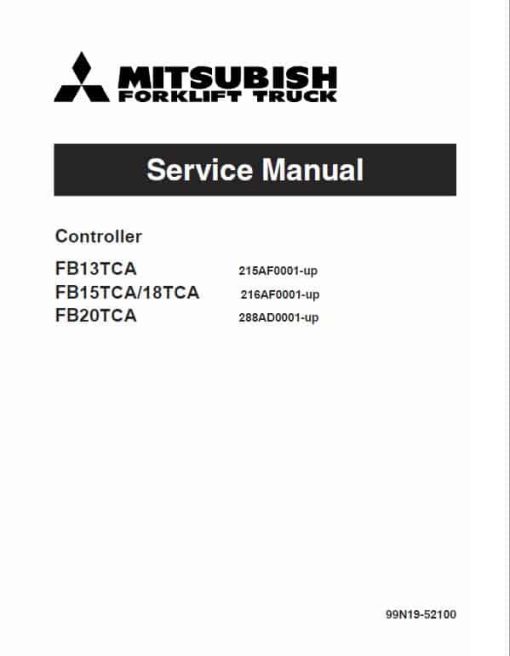 Mitsubishi FB13TCA, FB15TCA, FB18TCA, FB20TCA Forklift Service Manual - Image 2