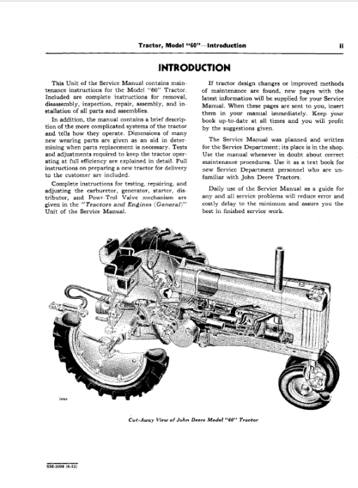 John Deere 60, 620, 630 (60 Series) Tractors Technical Manual - Image 5