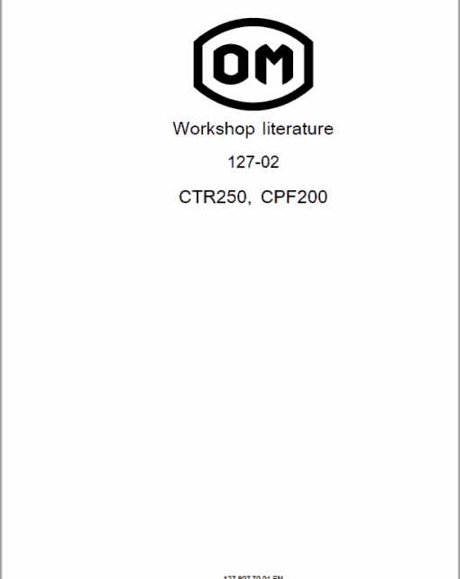 OM PIMESPO FIAT CTR 250, CPF 200, CTR 60 Workshop Repair Manual - Image 6