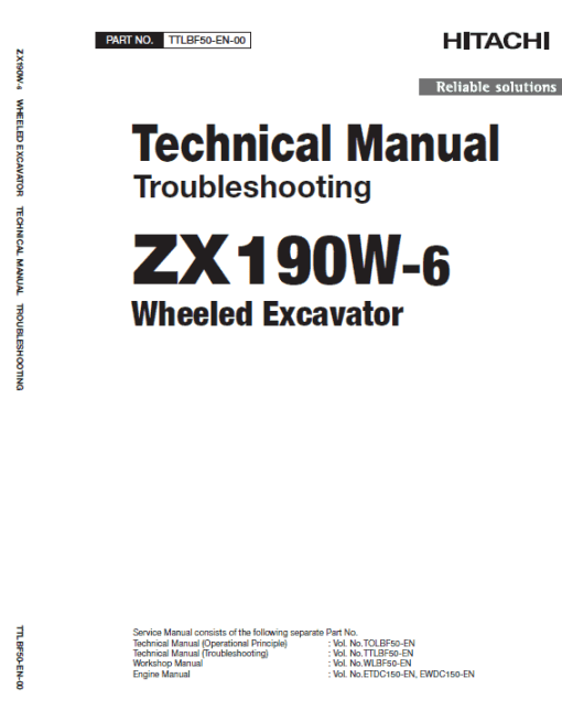 Hitachi ZX190W-5A and ZX190W-6 Wheeled Excavator Service Repair Manual - Image 3