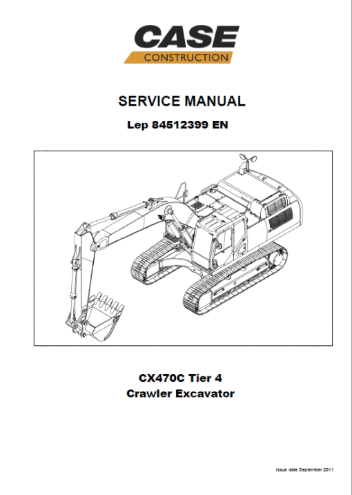 Case CX470C Crawler Excavator Service Manual - Image 2