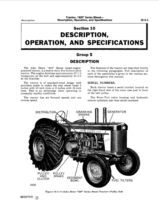 John Deere 80, 820, 830 (80 Series) Tractors Technical Manual - Image 2