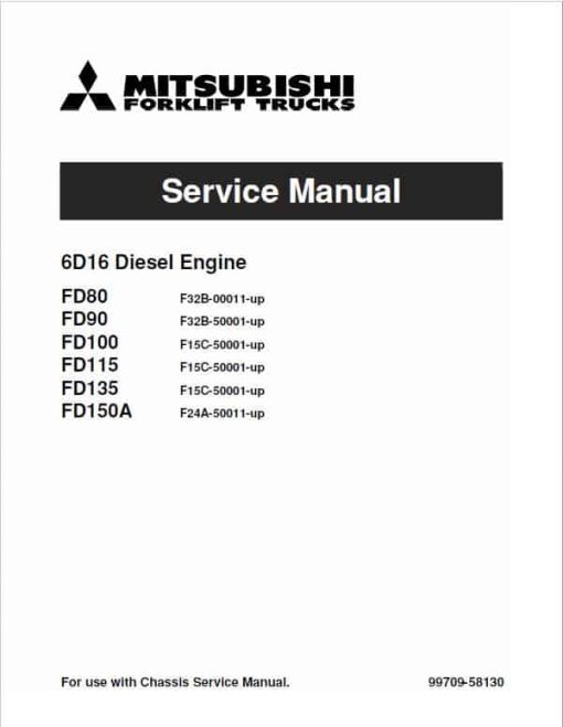 Mitsubishi FD100, FD115, FD135, FD150A Forklift Service Manual - Image 2