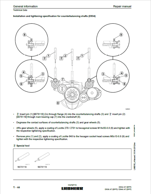 Liebherr D934 A7 DFP, D936 A7 DPF, D946 A7 DPF Engine Service Manual - Image 2