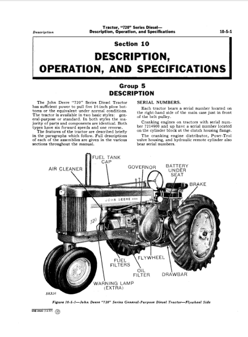 John Deere 70, 720, 730 (70 Series) Tractors Technical Manual - Image 3