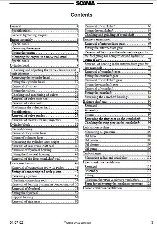 Scania 9-litre 5 Cylinder Engine Workshop Service Manual - Image 2