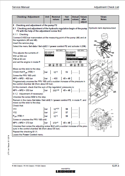 Liebherr R906, R916, R926 Classic & Advance Excavator Service Manual - Image 3